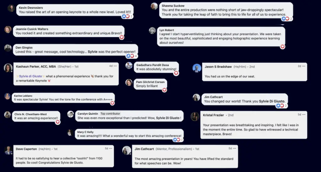 What is a hologram keynote? Audience feedback